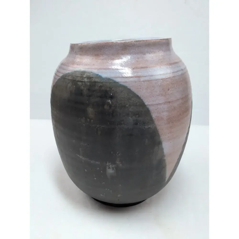 Raku Pottery Vase - Signed - 5.5 Inches Studio Art.‎